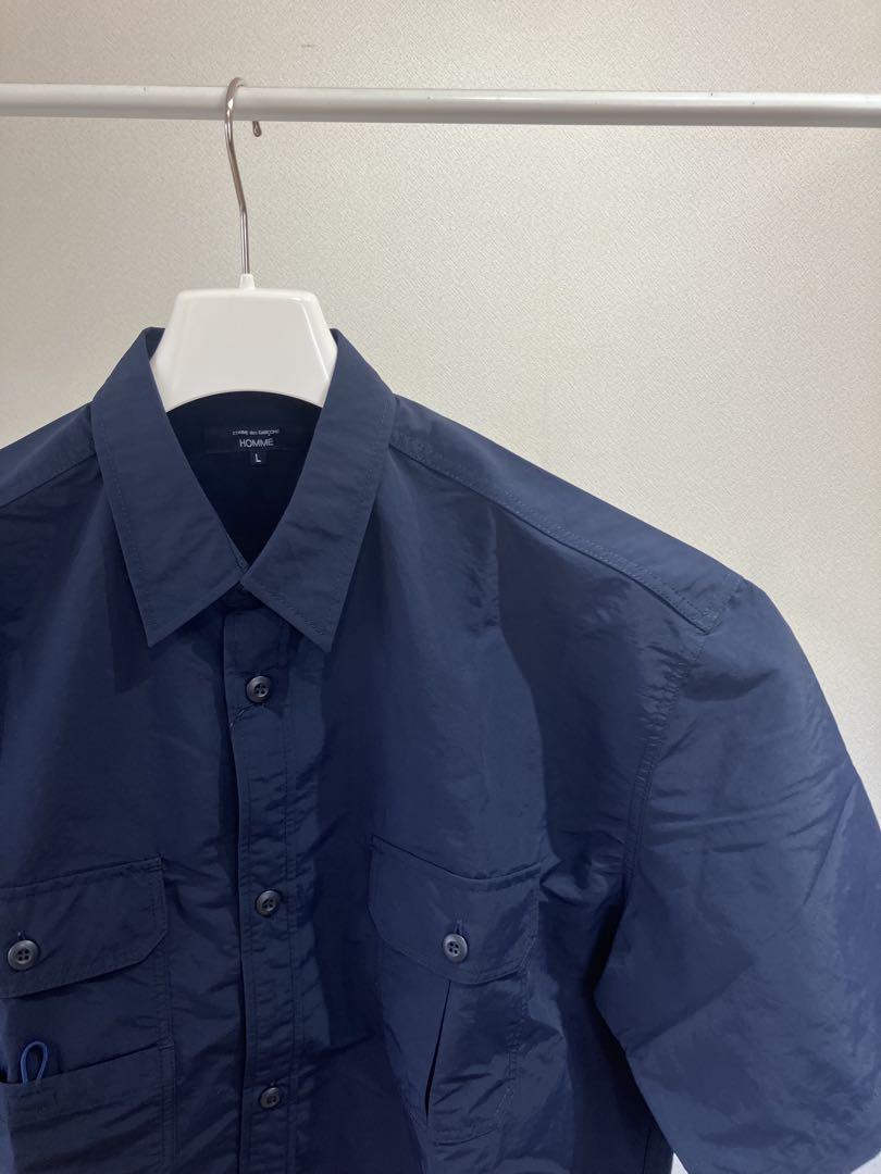 新品 25ss コムデギャルソンオムナイロンタッサーS/Sシャツ