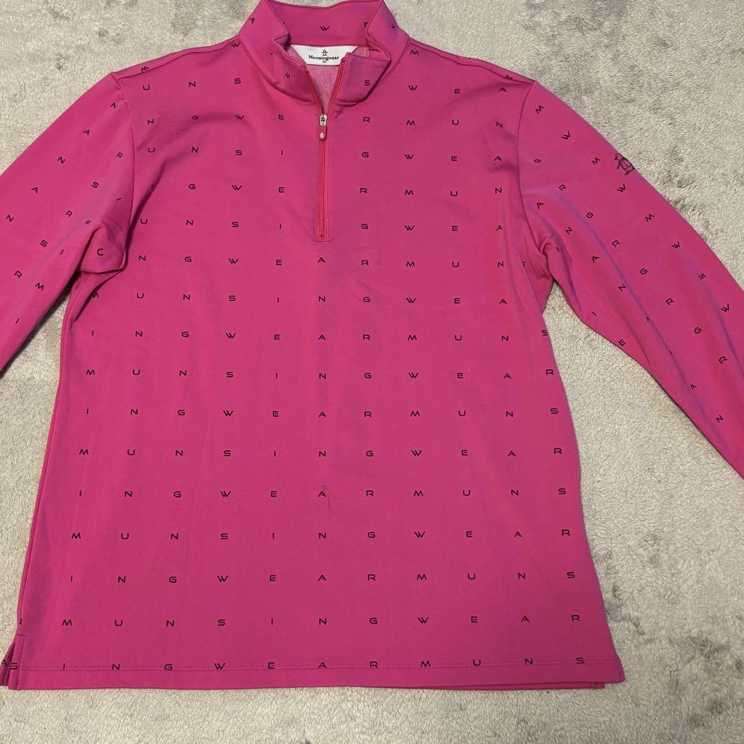美品 Munsingwear ゴルフ 長袖シャツハーフジップ レディース 3L