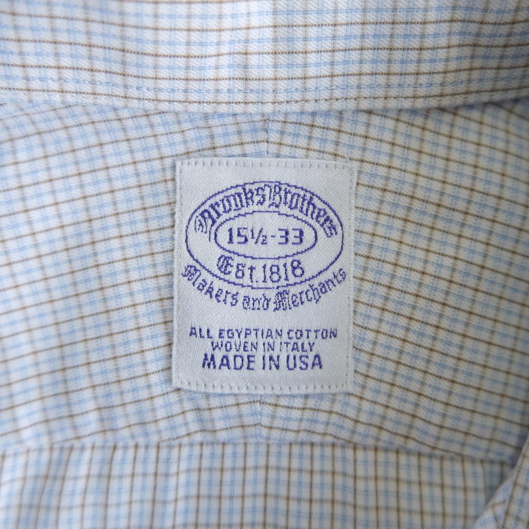 ブルックスブラザーズ 00s 長袖チェックドレスシャツ　151/2 古着