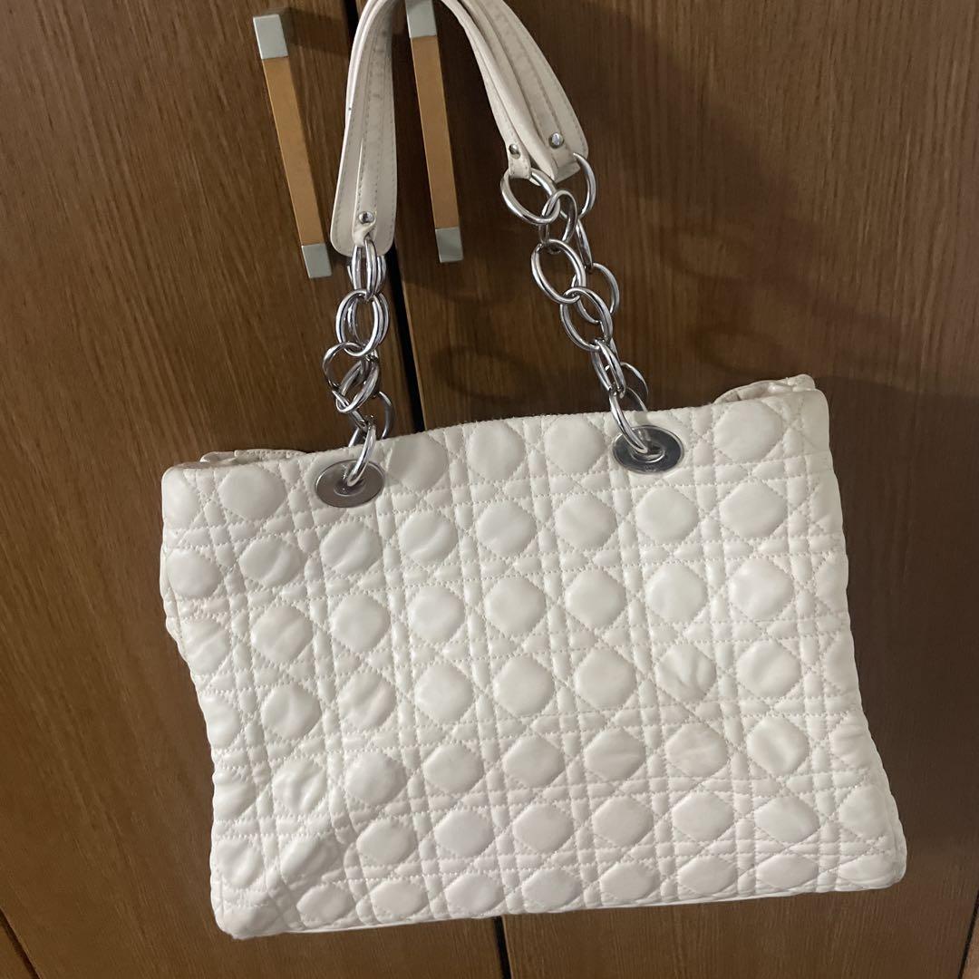 Christian Dior ホワイトレザーバッグ