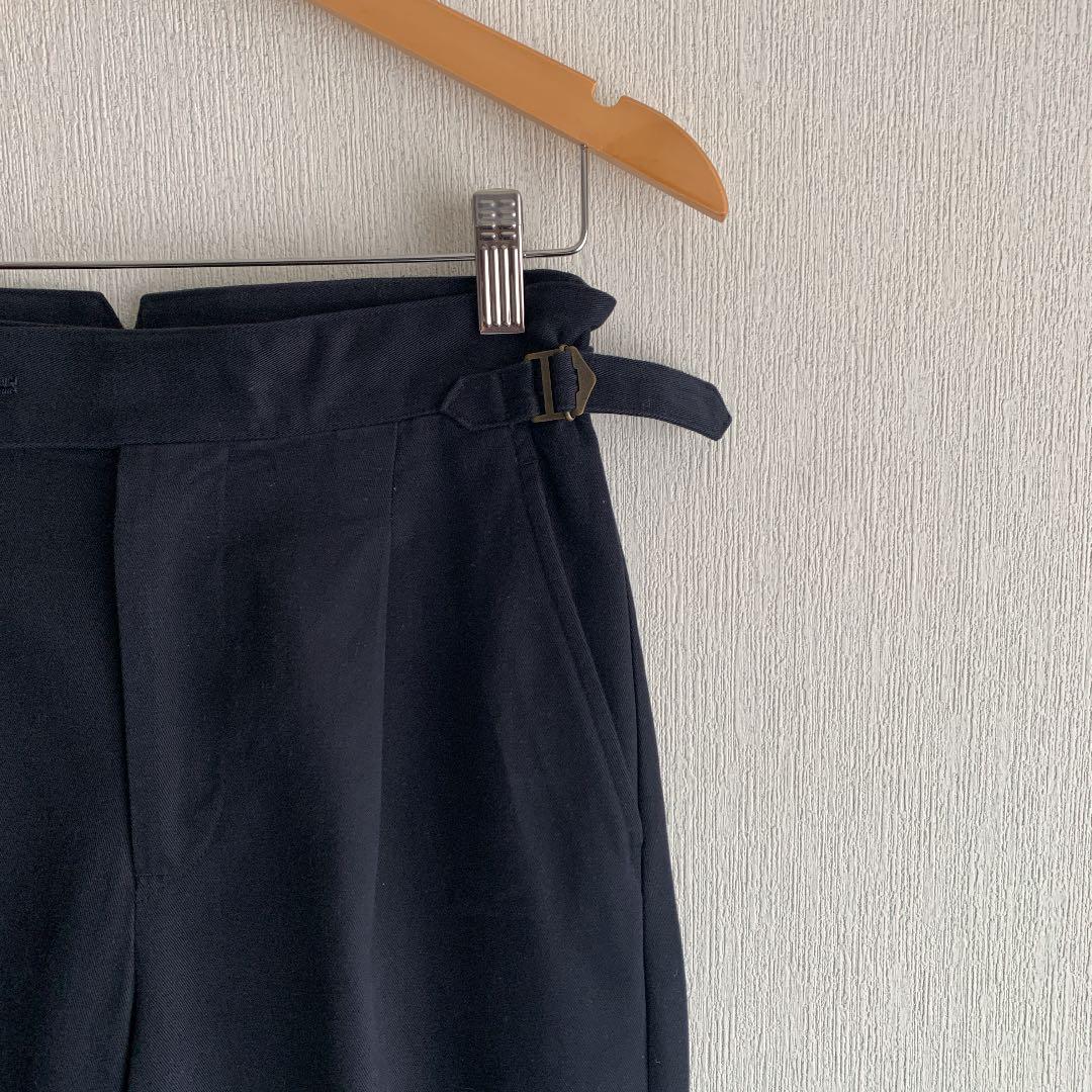 foufou ネイビー サイズS b3Idr-m10919713164 アジャストストレートパンツ お得最安値