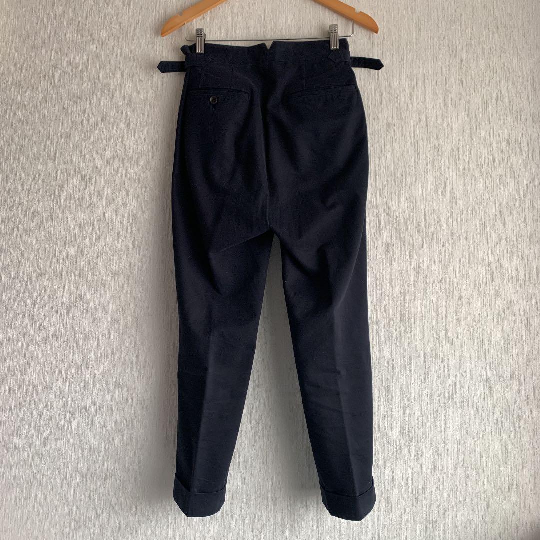 foufou ネイビー サイズS b3Idr-m10919713164 アジャストストレートパンツ お得最安値