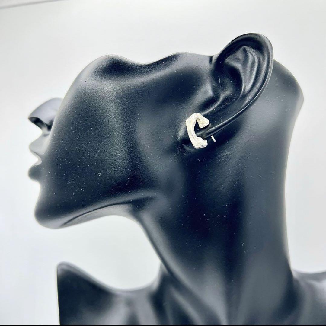 極美品 ティファニー バンブー フープ スモール ピアス シルバー925