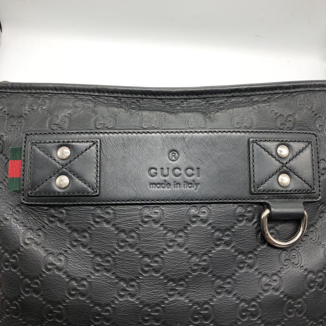 美品✨GUCCI グッチ ショルダーバッグ ブラック シマ シェリーライン