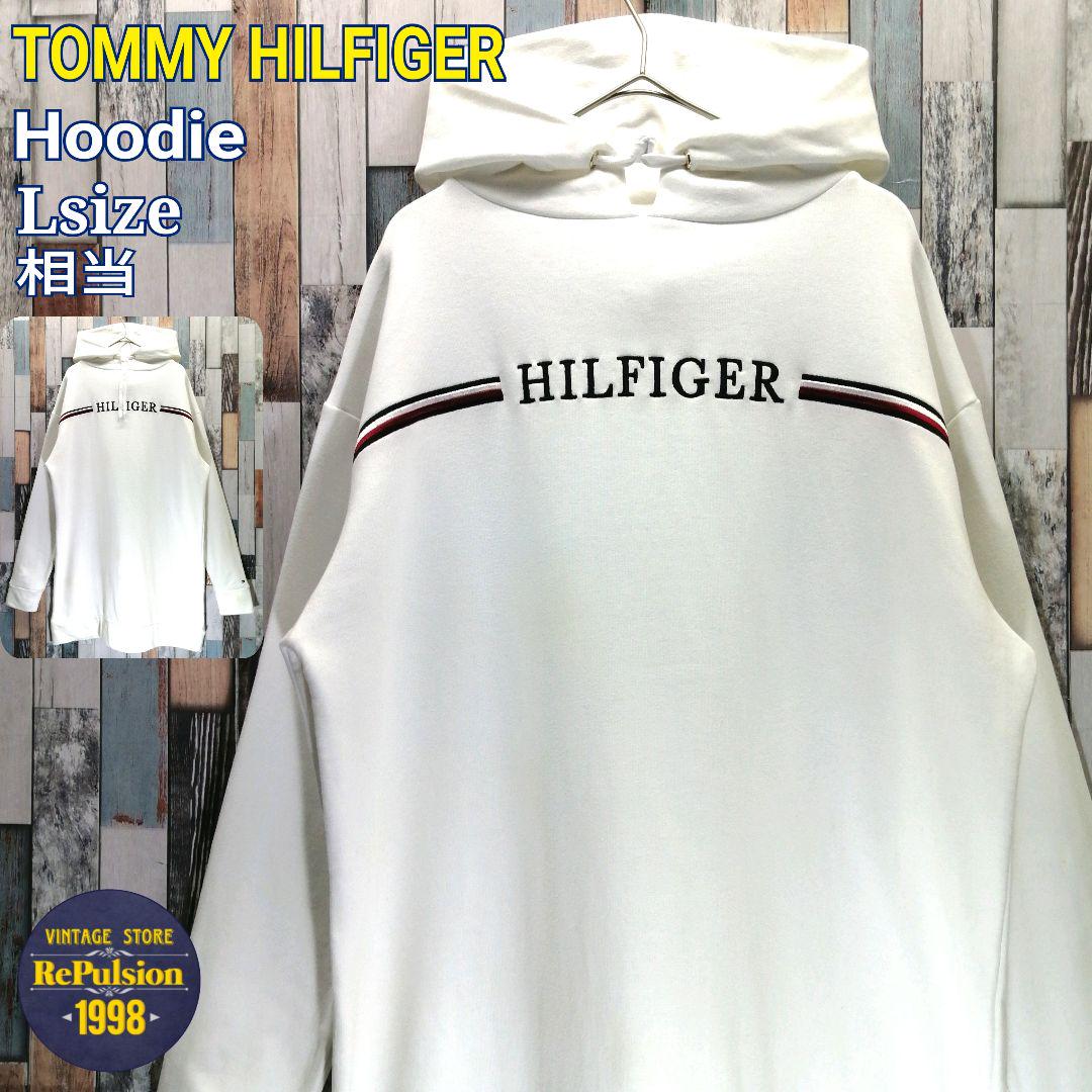 TOMMY HILFIGER　トミーヒルフィガー　パーカー☆ロング丈　刺繍ロゴ