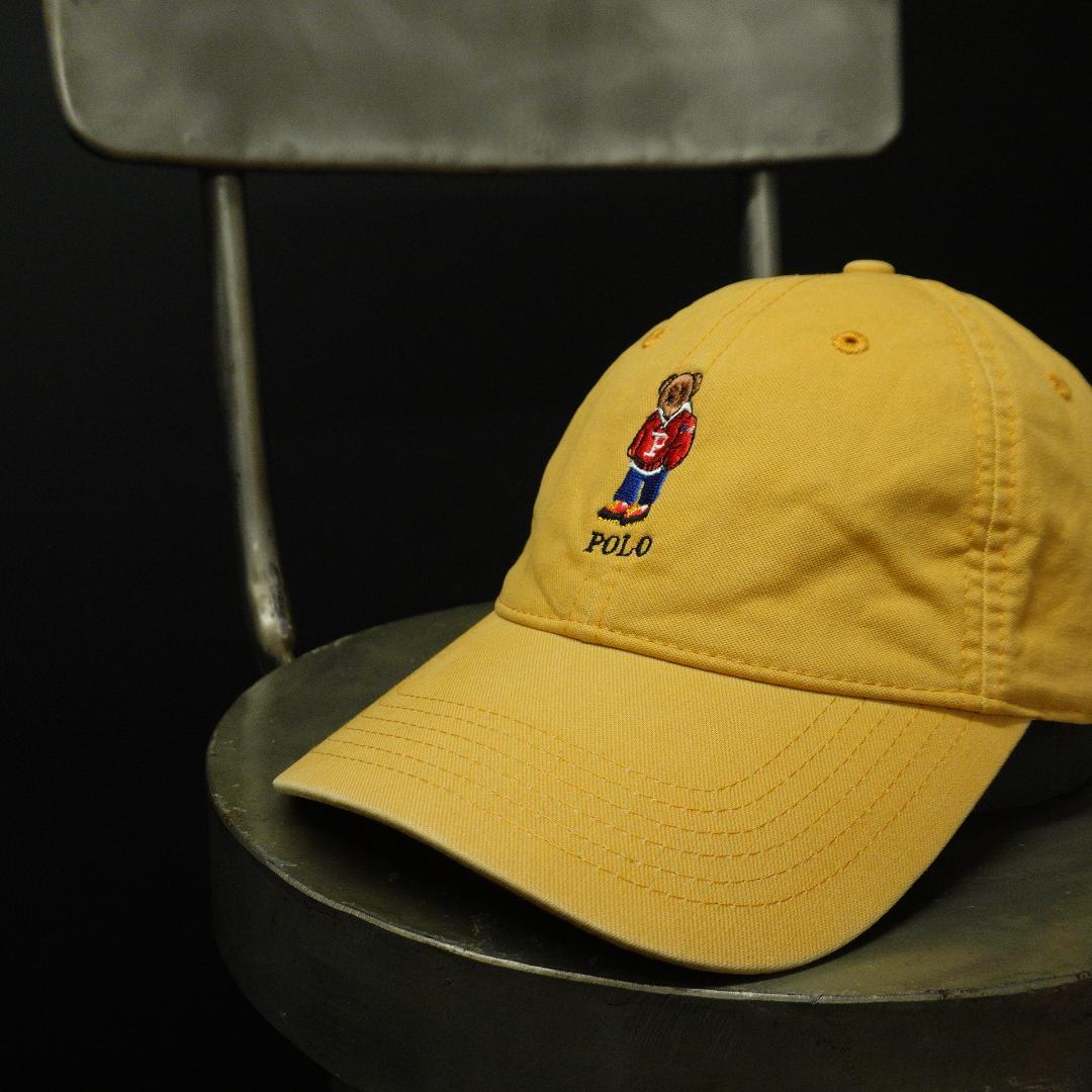 POLO by RALPH LAUREN 紺タグ ポロベア6Pキャップ イエロー