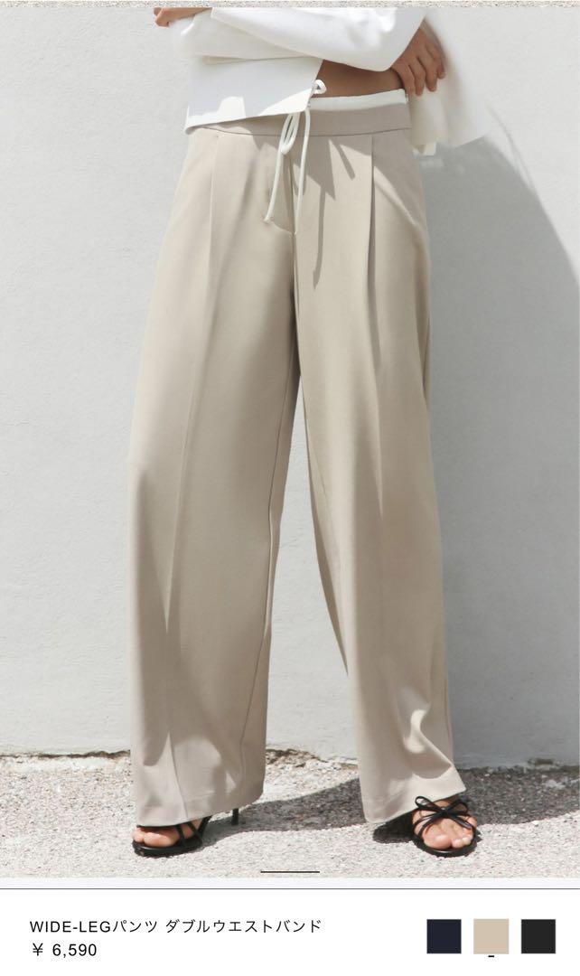 ZARA WIDE-LEGパンツ ダブルウエストバンド M - メルカリ