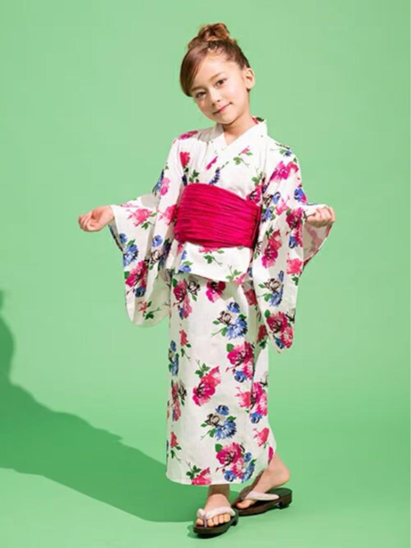 【新品】kate spade kids ブルーミング フラワー浴衣 130 花柄