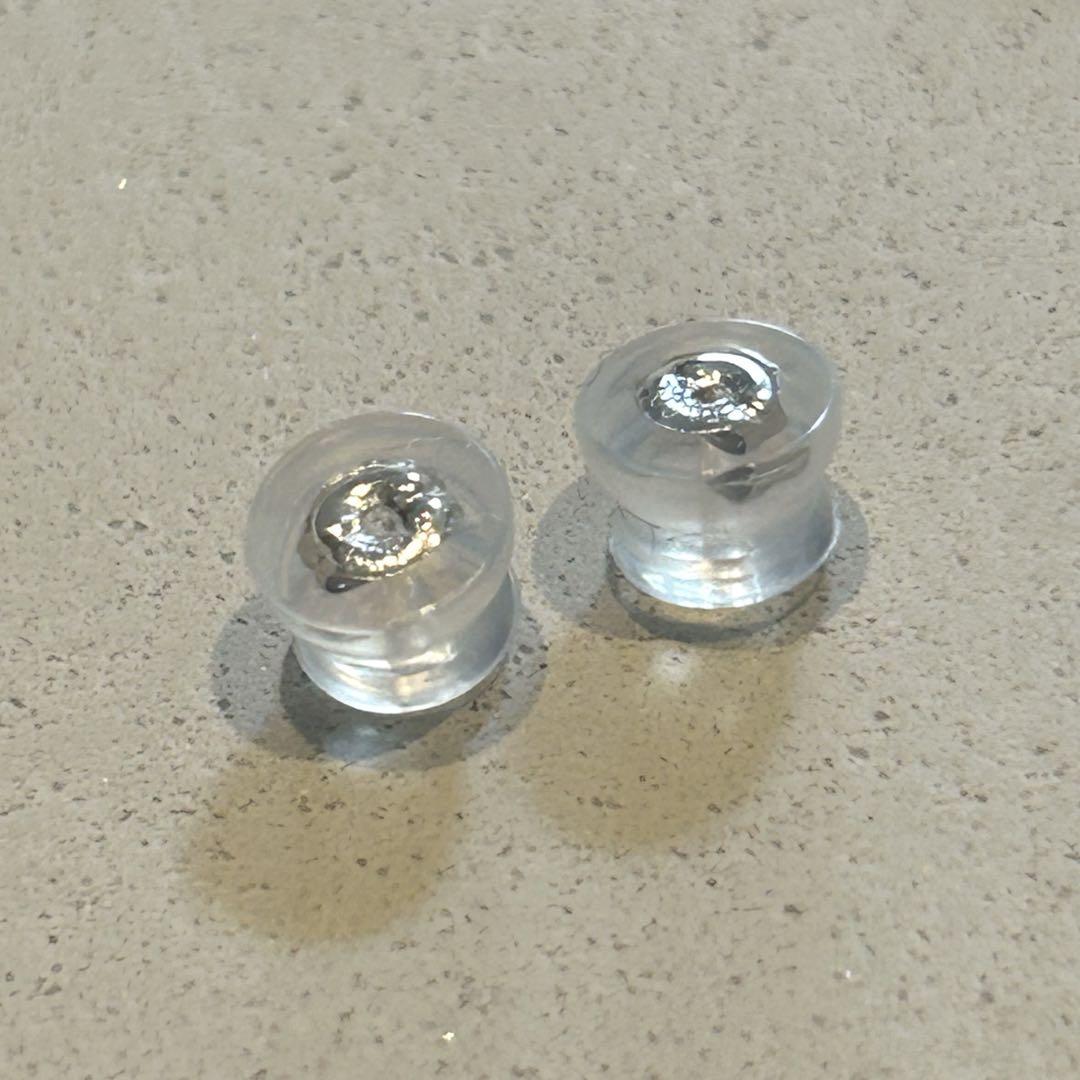 pt900 プラチナ　ピアス　グレームーンストーン