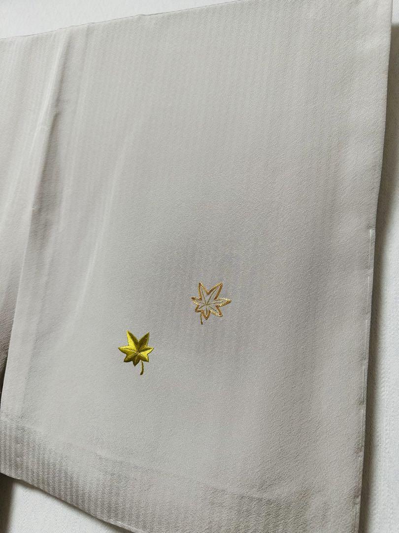 特選新品】単衣 京都老舗銘店「に志田」日本刺繍手刺繍「青紅葉