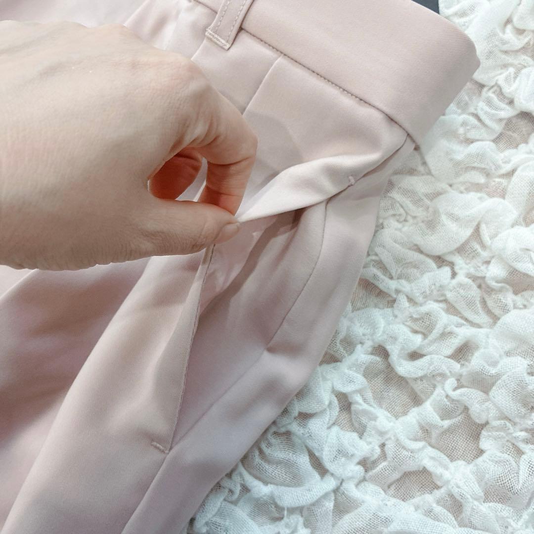 【未使用タグ付き】アニュアンス　Mサイズ　 ツータック　ワイドパンツ ピンク