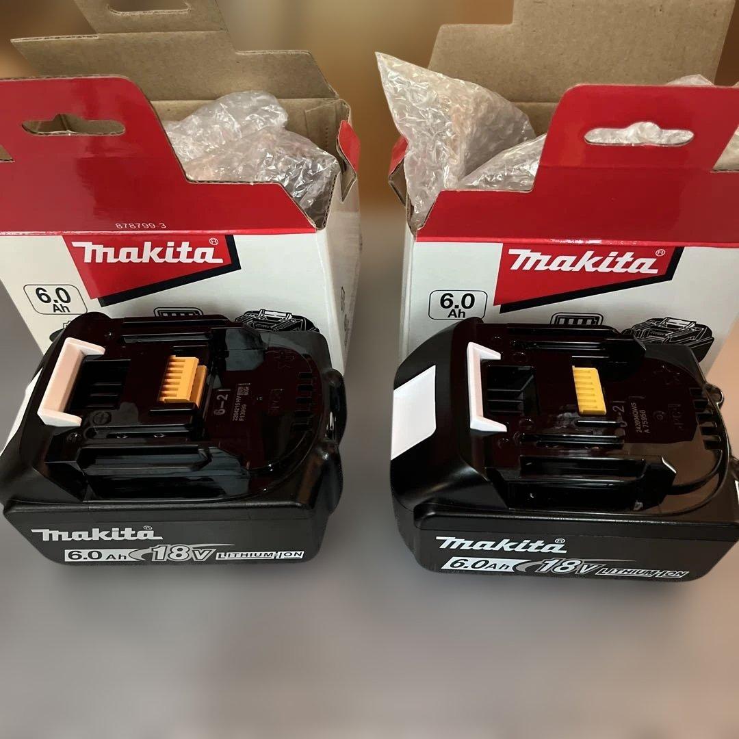 2個セット Makita 18V 6.0Ah リチウムイオンバッテリー eu新品、♥