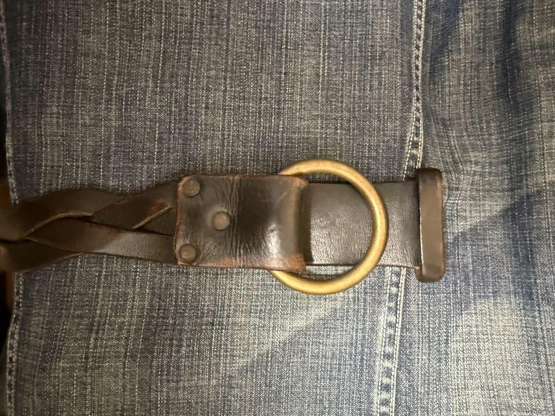 【レア】RRL メッシュ リングベルト 34インチ　ビンテージ