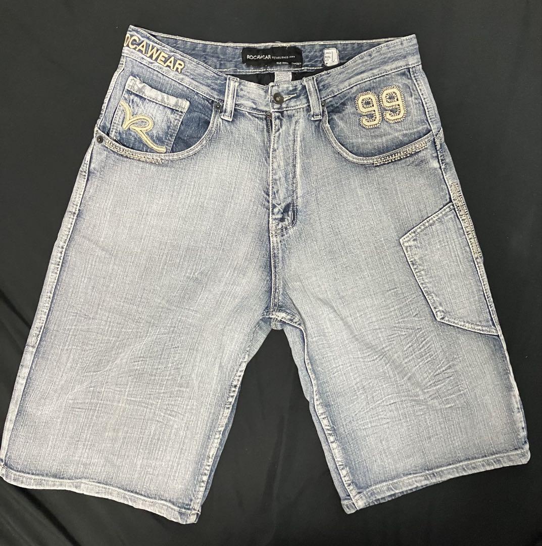 パンツ ROCA WEAR washed denim shorts y2k 00s Vintage Men's Y2K Paco Jeans Streetgear Jorts - Cotton