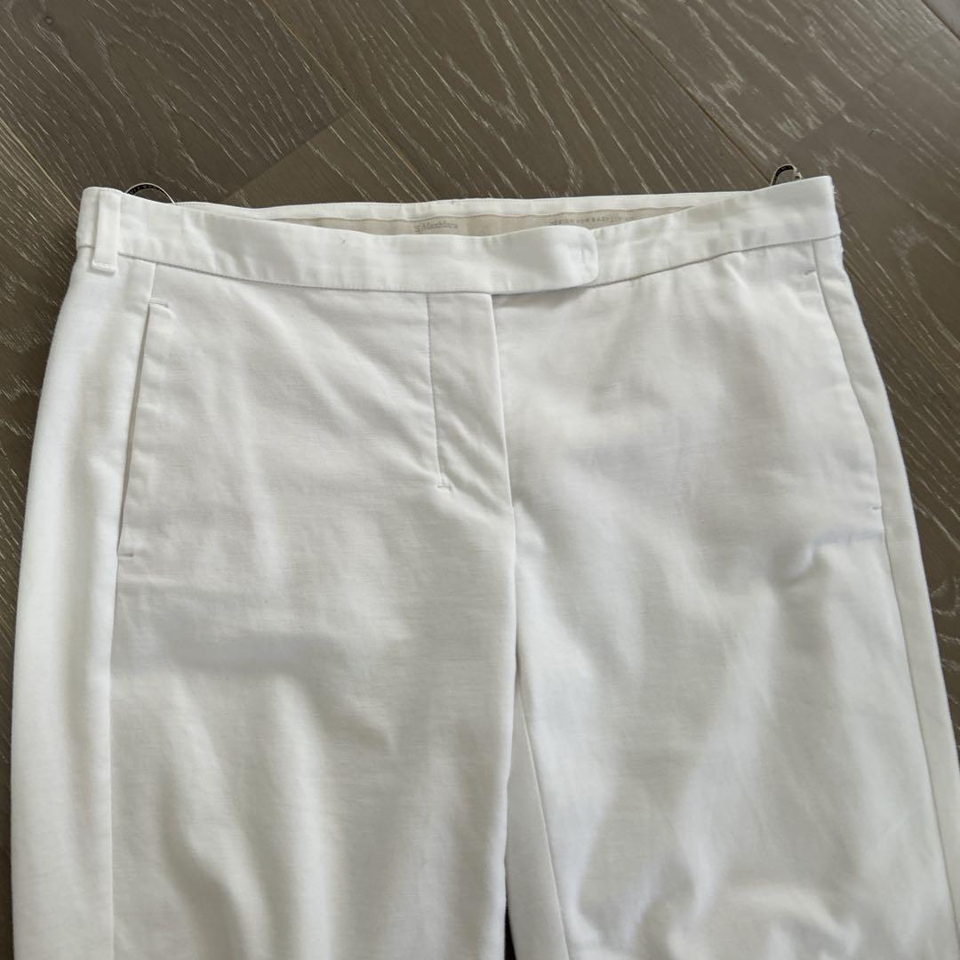 Max Mara マックスマーラ スラックス 白 42(M位) 4201625A0041 S Max Mara ホワイト スラックス 42 - メルカリ