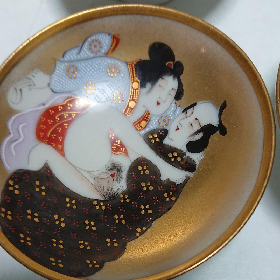 期間限定値下げ] 九谷焼 春画 春楽作 飾皿 26cm 5枚セット