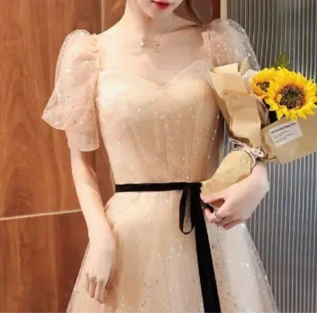 【Mサイズ】パーティードレス 結婚式 ウエディングドレス 花嫁 二次会ドレス