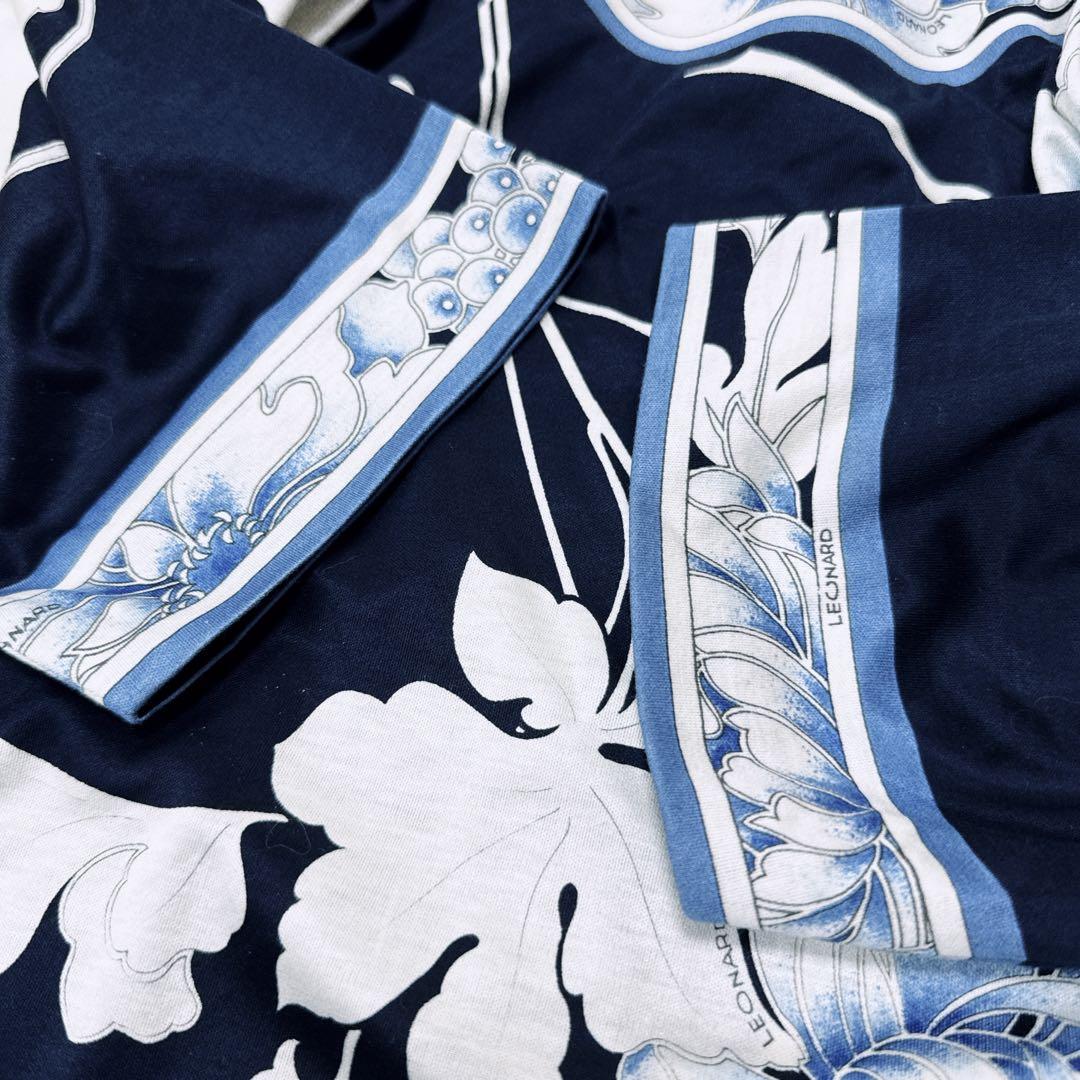 美品 LEONARD トリム 花柄ロングワンピース M - メルカリ