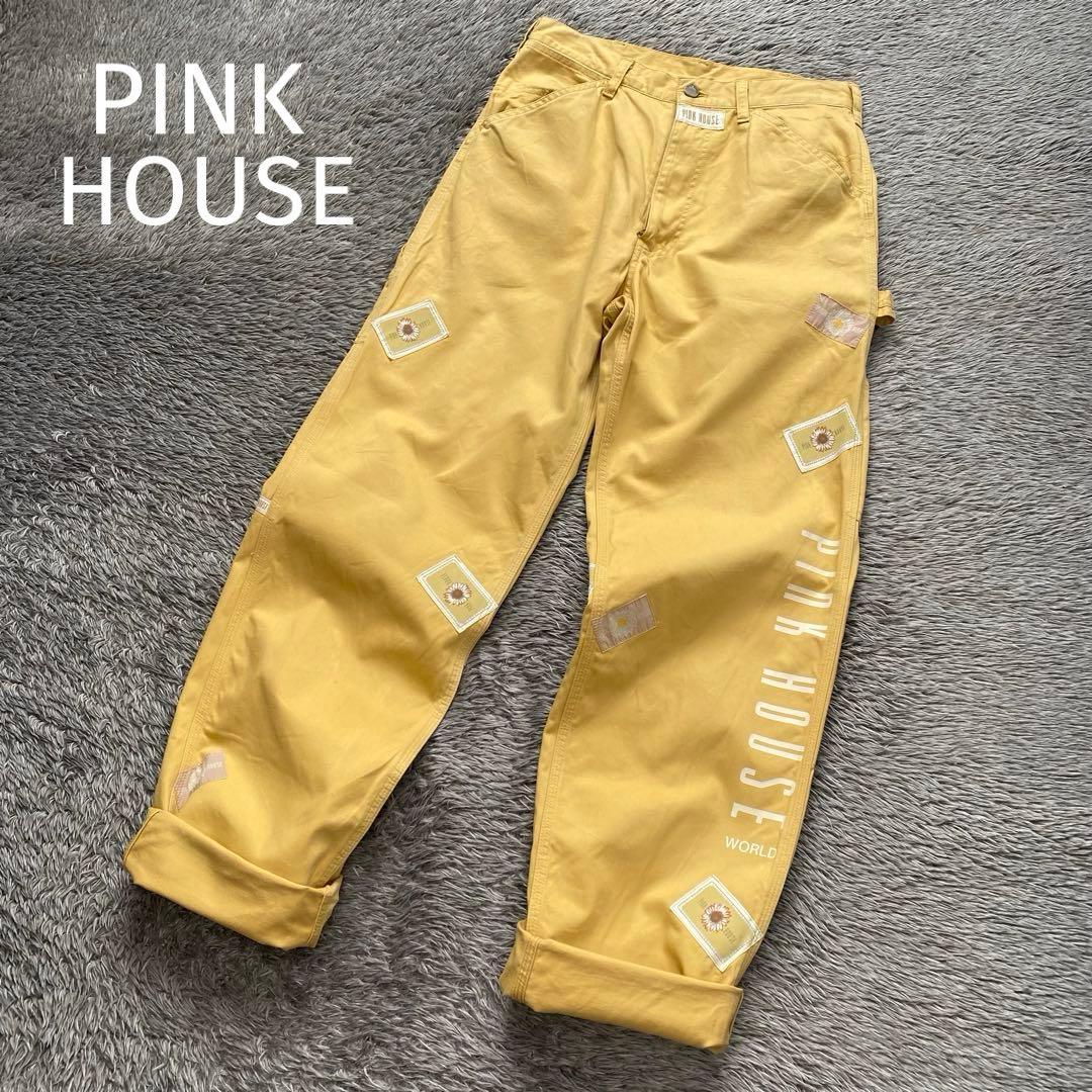 ピンクハウス ひな菊 ワッペン ペインターパンツ