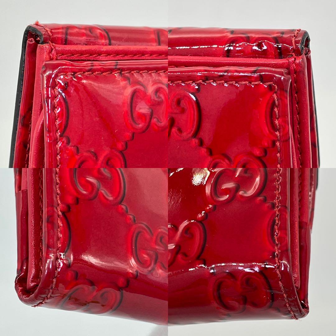 【美品】GUCCI 長財布 GG柄 ゴールド金具 ハート エナメル 付属品付き