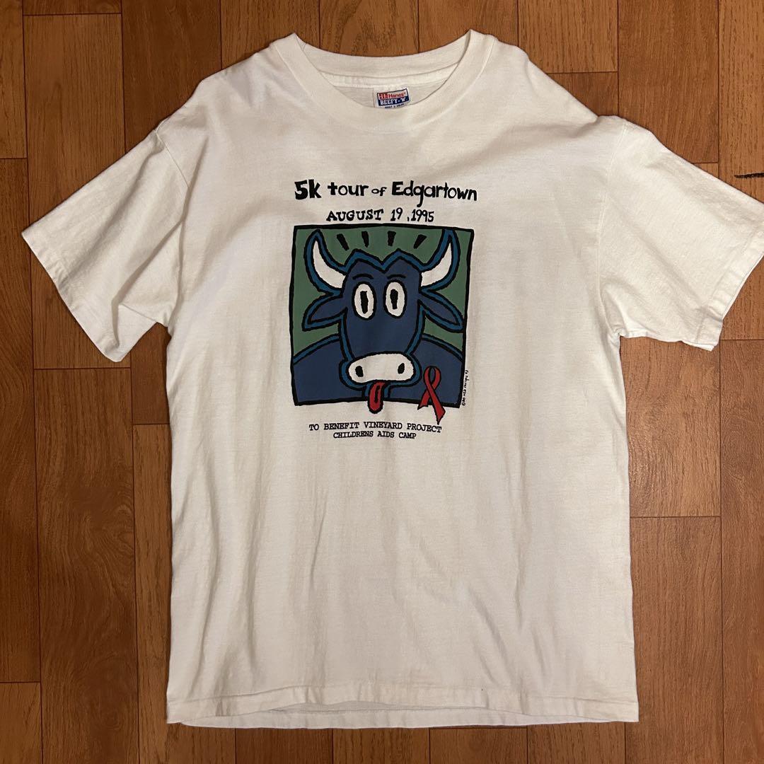 Hanes-BEEFY Art tシャツ 90s シングルステッチ