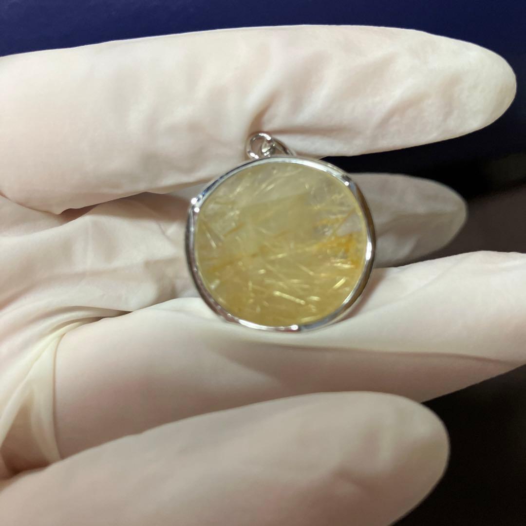 2020最新型 高品質 ルチルクォーツ シルバー925刻印あり ペンダント