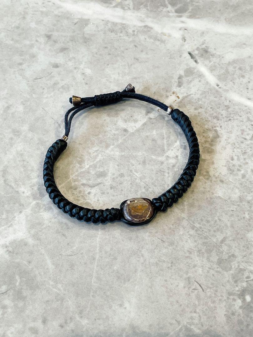 【即納】GUCCI グッチ レザーブレスレット クレスト
