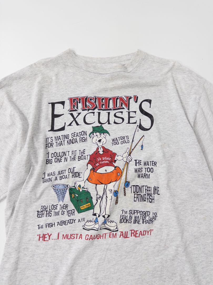 00s 釣り ネタ 人物 プリントTシャツ ヴィンテージ古着