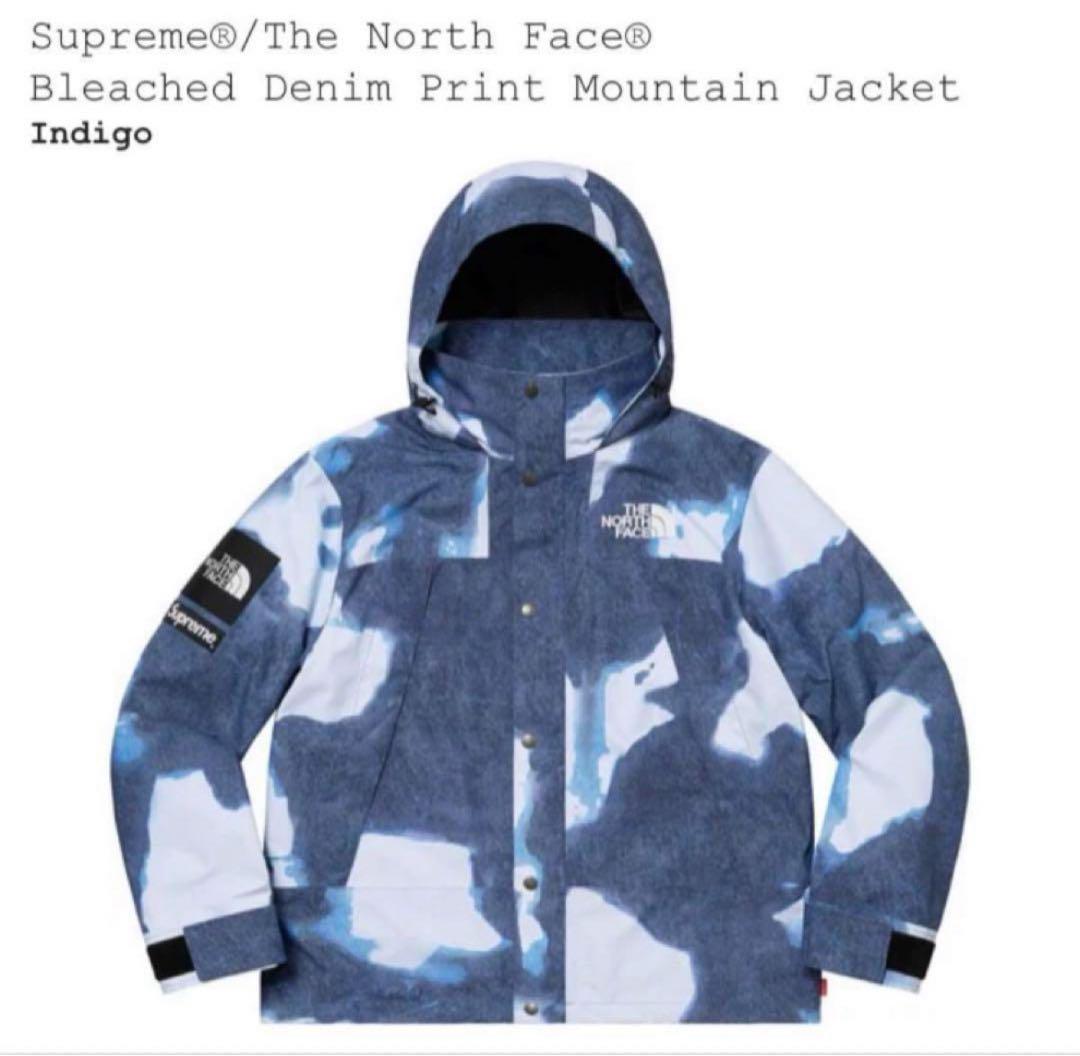 ジャケット・アウター Supreme North Face Bleached Denim JKT S