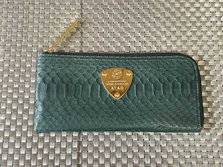 【美品】ATAO アタオ Limo リモ パイソン ダークグリーン