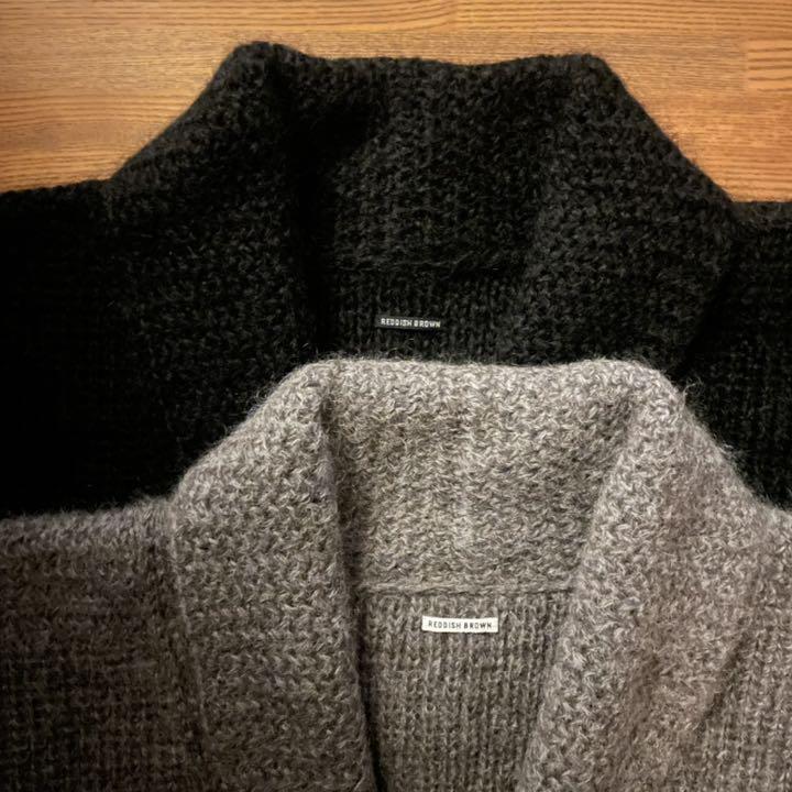 コートとし REDDISH BROWN MOHAIR KNIT COAT IAD0p-m10970657881 メンズ