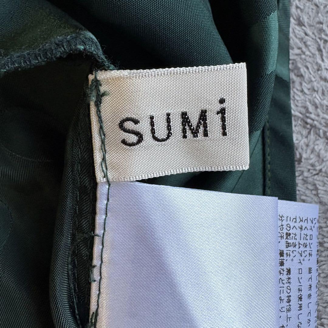SUM1STYLE スミスタイル　ドット　プリーツ　刺繍　変形　ロングワンピース