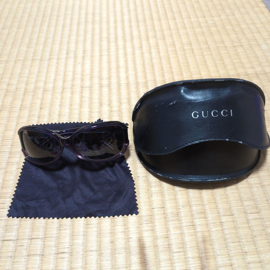 GUCCI ラウンド型サングラス ブラック パープル - メルカリ