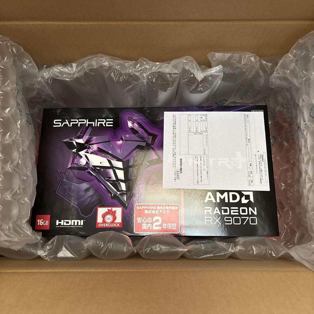 グラフィックボード・グラボ・ビデオカード Sappire nitro+ Radeon RX9070
