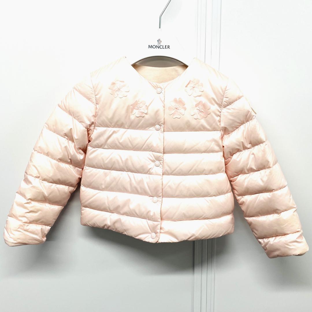 美品 MONCLER ダウン ピンク 花柄 子供服 モンクレール size 3 春物が