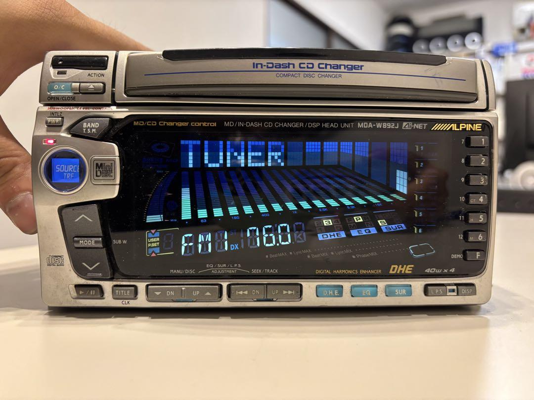 アルパイン MDA-W892J CD MD 2DIN DSP カーオーディオ