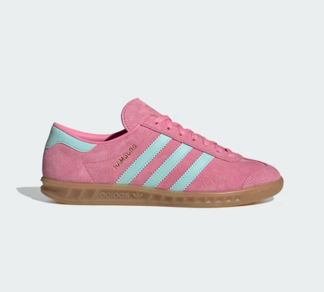 adidas Hamburg スニーカー ピンク/ミント 箱あり