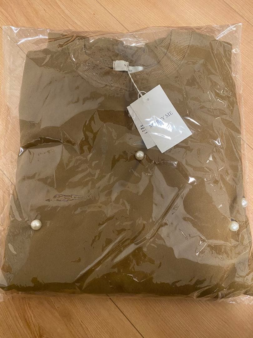 MARRY ME.official PERL SWEAT brown SIZE