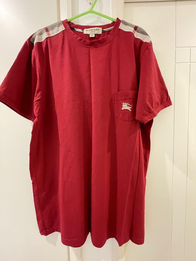 割引価格 Tシャツ 赤 BURBERRY XL メルカリ - トップス