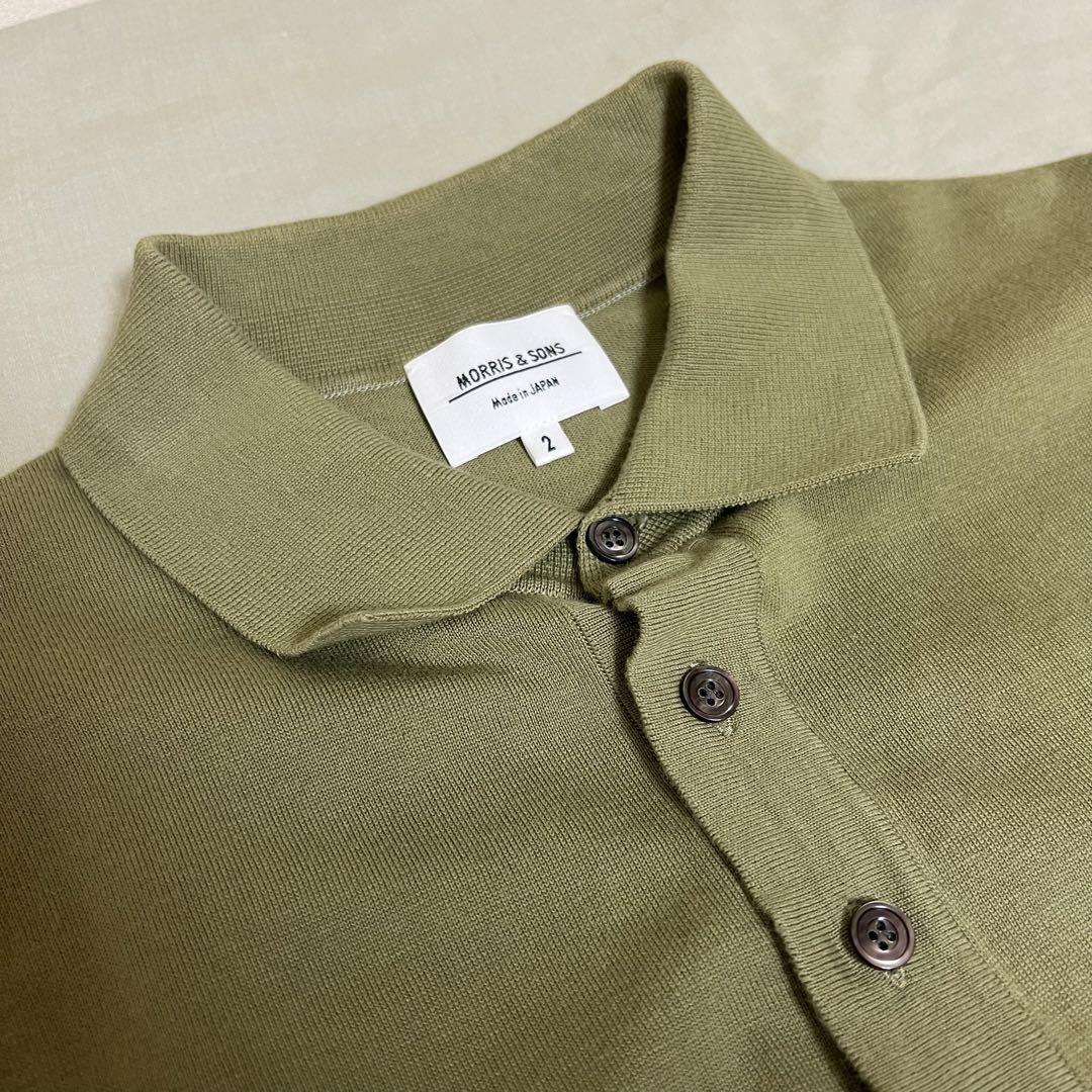 【美品】ビショップ購入MORRIS & SONS 半袖ニットポロ 美品】ビショップ購入MORRIS & SONS 半袖ニットポロ在庫 処分
