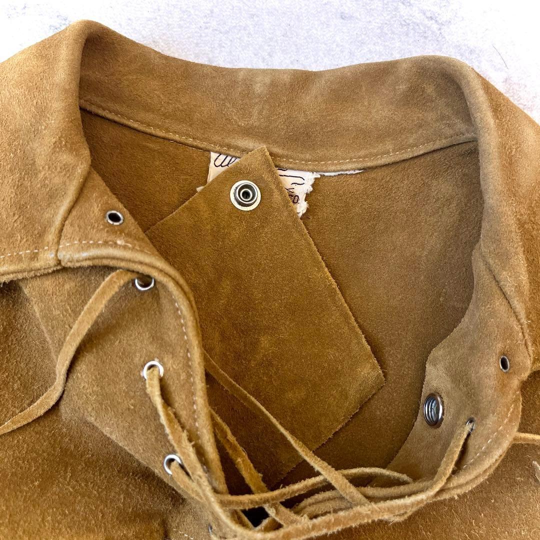 60s Alaska Sleeping Bag レザー レースアップ シャツ