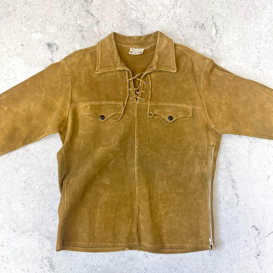 60s Alaska Sleeping Bag レザー レースアップ シャツ