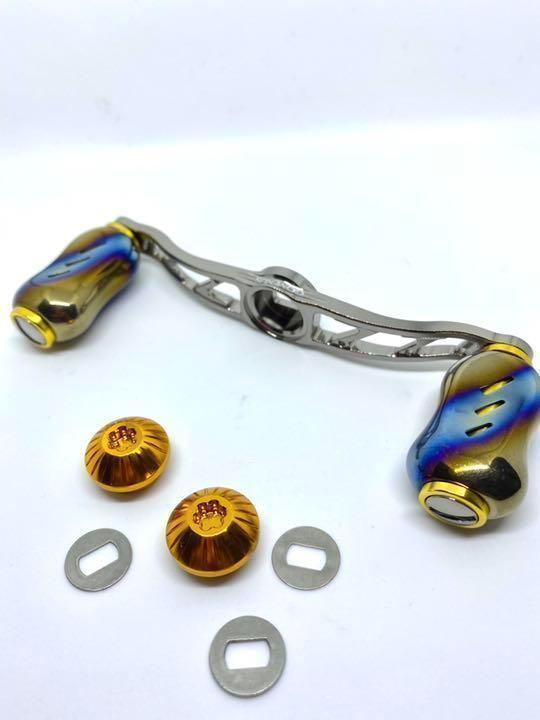 ゴメクサス　ベイトリール　ダブルハンドル　100mm ダイワ用　ゴールド