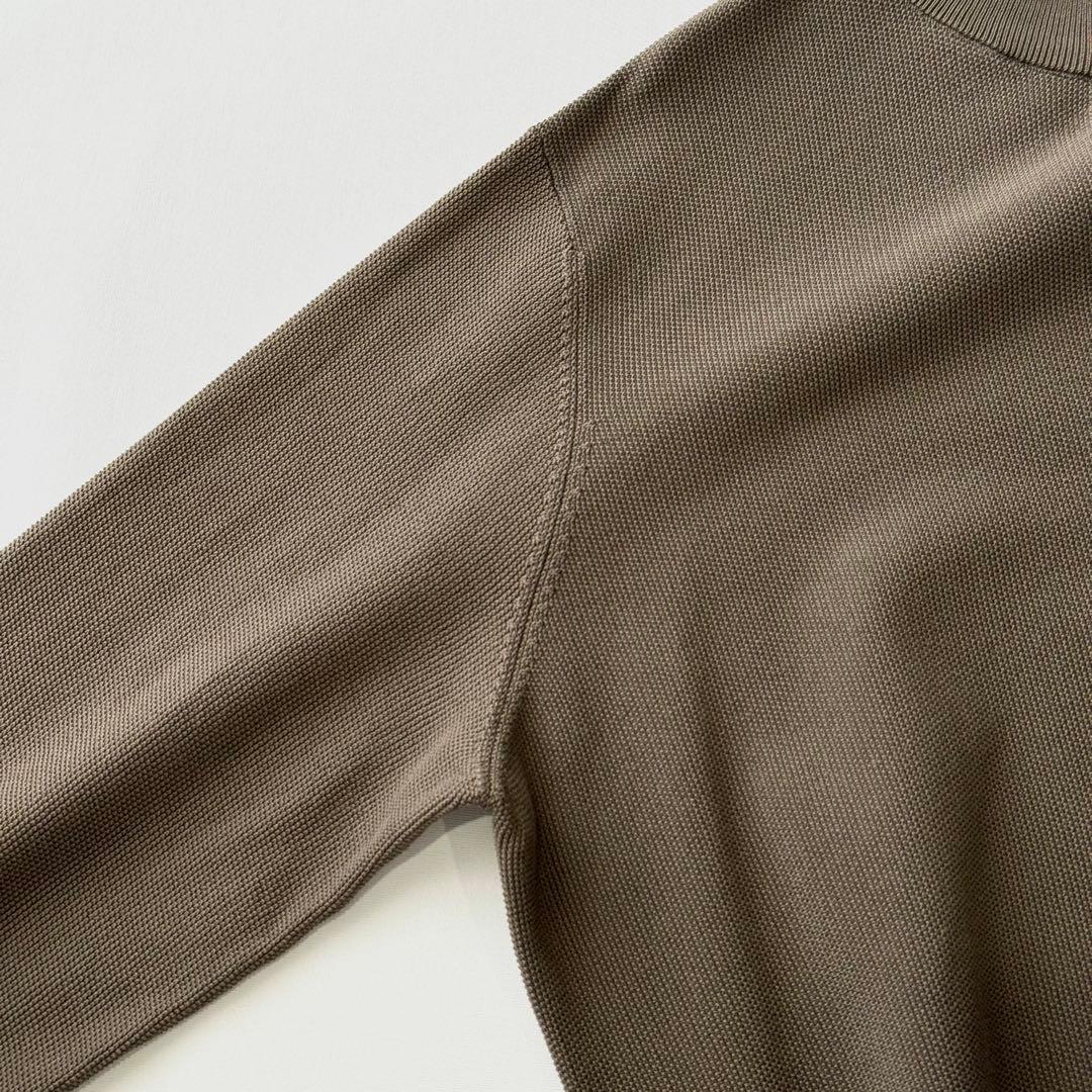 フィリッポデローレンティス クレープコットン スタンドカラー ニット セーター