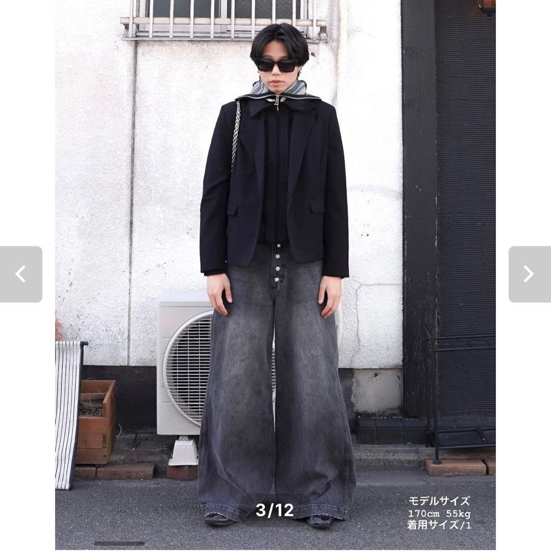 パンツ HYPE-14 Rose button buggy denim