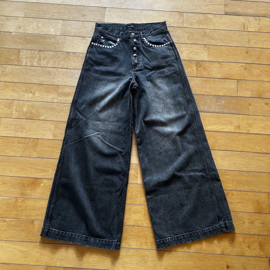 パンツ HYPE-14 Rose button buggy denim