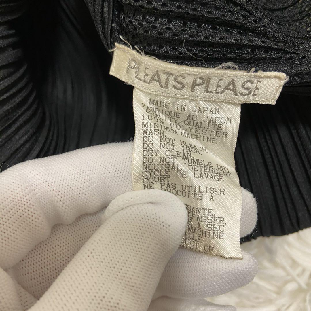 美品 大きいサイズ✨PLEATS PLEASE ロング リブノースリーブ 黒 PLEATS PLEASE プリーツプリーズ イッセイミヤケ PP04-JH616