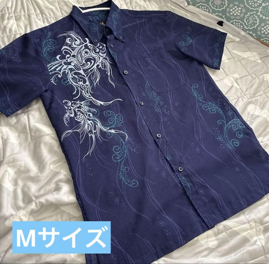 かりゆさしウェア　Mサイズ 紺色