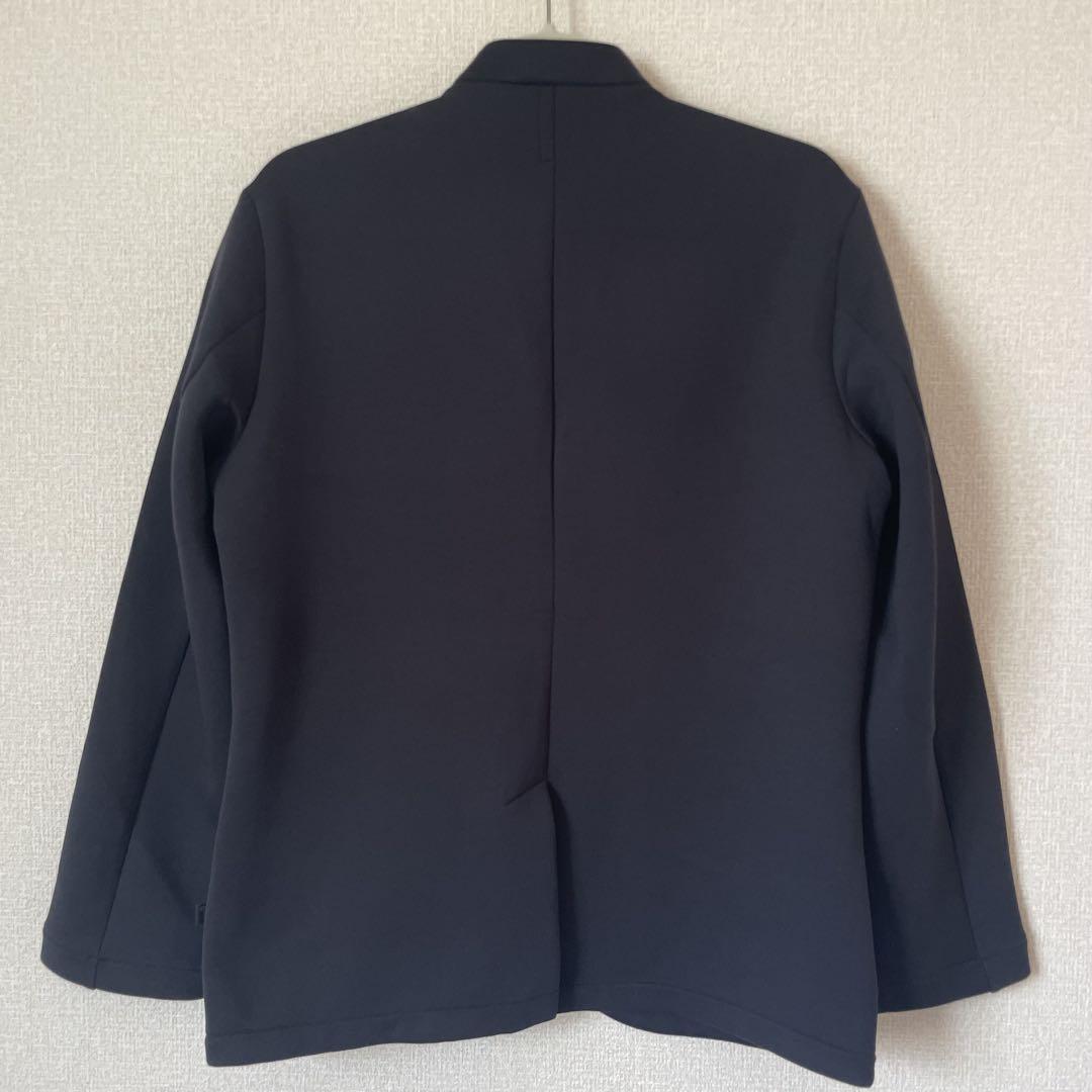 【美品】TENTIAL ノーカラージャケット ブラック M スウェット　父の日