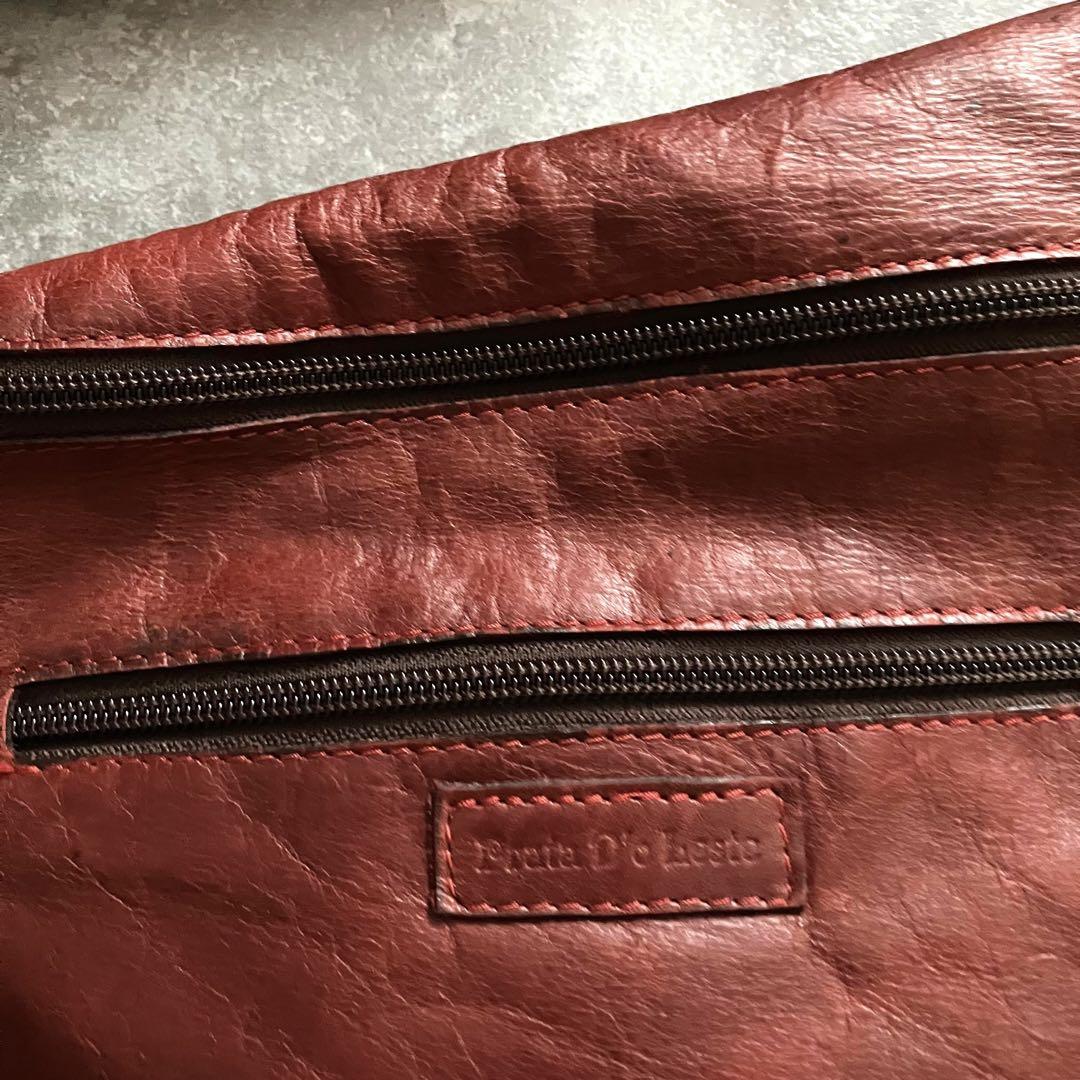 バッグ real leather deformed shoulder bag Y2K